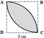 The following shape is based only on squares, semicircles, and quarter circles. Find the area of th