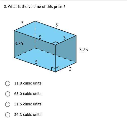 * ANSWER PLEASE & ASAP * What is the volume of this prism?