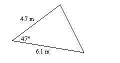 Find the area of the triangle. Give the answer to the nearest tenth. The drawing may not be to scal