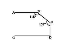 In the given diagram if AB || CD, ∠ABO = 118° ∠BOD = 152° then find the value of ∠ODC. please help