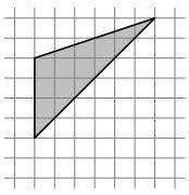 Find the area of the shaded triangle below.