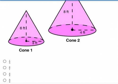 *PLEASE ANSWER, ASAP* What scale factor can be applied to Cone 1 to make Cone 2?