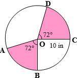 Find the area of the shaded regions: