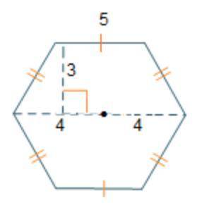 PLEASE HELP QUICK A prism has 2 congruent hexagonal bases like the one shown. Each hexagon is made