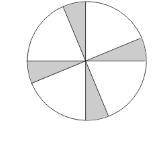 Nimisha wants to draw a wheel like the one shown. Each shaded part of the wheel should be one-third