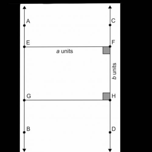 [fill in the blank]

In this figure,AB and CD are parallel.
AB is perpendicular to line segment___