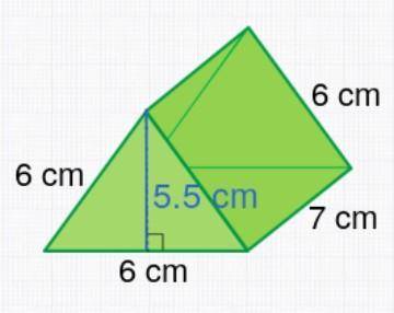 How do you find the surface area of this triangular prism?