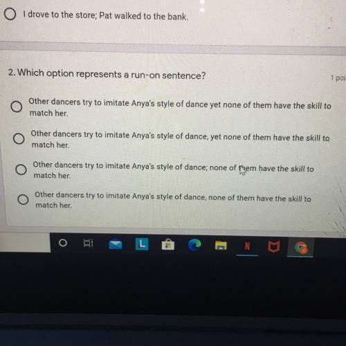 Which option represents a run on sentence ?