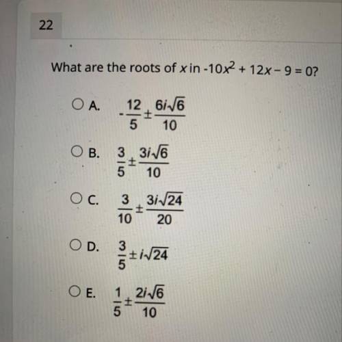 What are the roots for x?