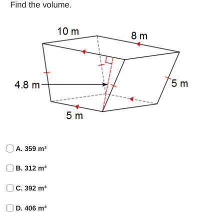 Find the Volume of the following shape.