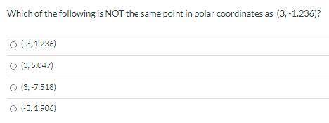 Polar coordinates: which is not the same?