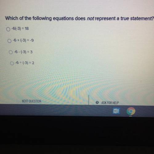 Which of the following equations does not represent a true statement