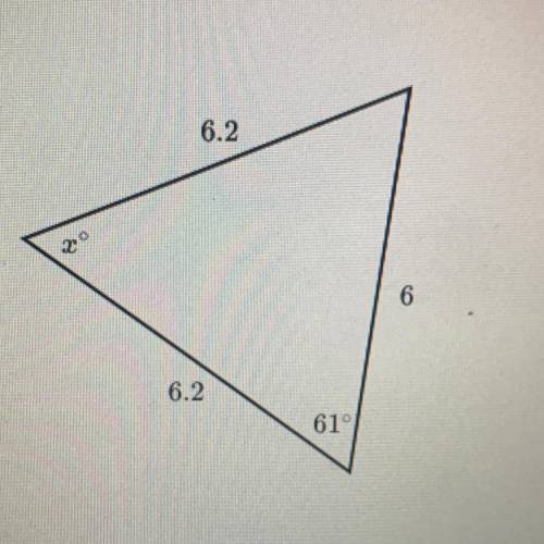 What’s the value of X in the triangle