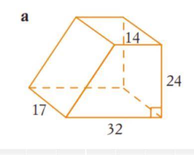 Calculate the surface area of the prism. Measurements are in centimetres

Please help me asap