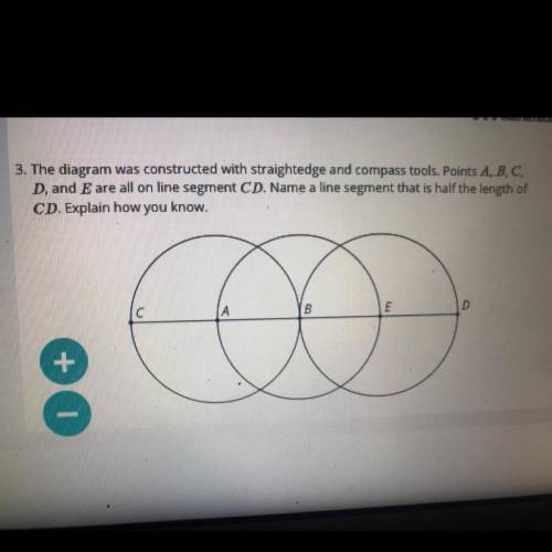 PLS HELP The diagram was constructed with straightedge and compass tools. Points A, B, C,

D. and