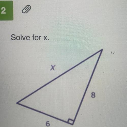 Solve for x 
Picture is above