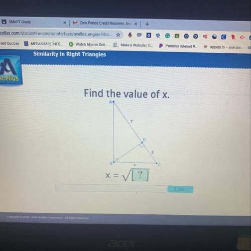 Geometry: Find the value of X