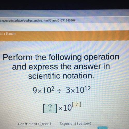 Please help!!!

Perform the following operation
and express the answer in
scientific notation.
9x1