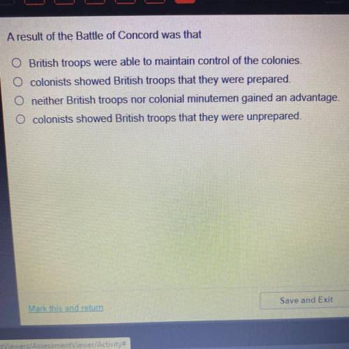 A result of the battle of concord was that