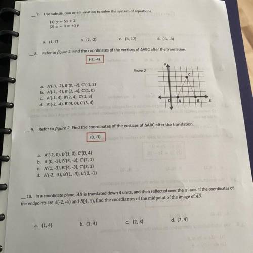 Please help with questions 7-10! I have to turn it in soon and I’m so lost!