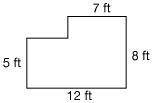 At $15 per square foot, the cost of installing flooring in a room with these dimensions is a)$121.5