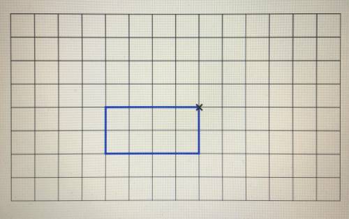 Rotate the rectangle 90∘ clockwise about the cross