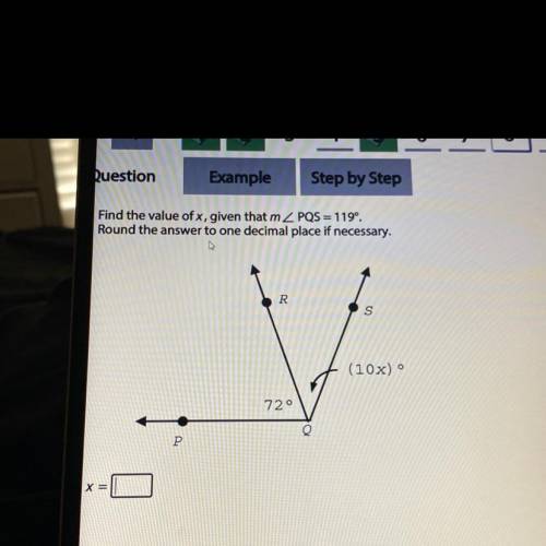 NEED THIS AND HOW U GOT THE ANSWER find the value of X given that M is greater than PQS equals 119°