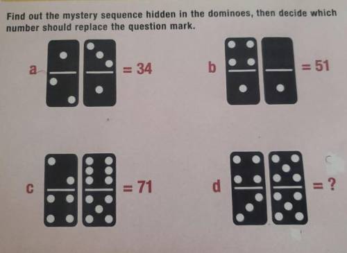 Can u help me on the mystery sequence hidden in the dominoes
