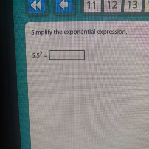 Simplify the exponential expres
5.52
￼