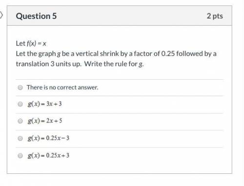 Multiple choice algebra question