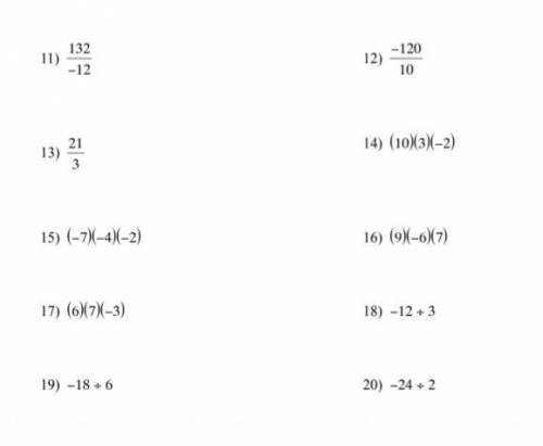 ( 60 POINTS FOR EVERYTHING )

Need some help on this INTEGERS Worksheet. Not too difficult, but I