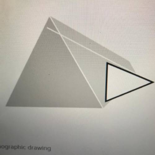 Which type of drawing is this representation of a pyramid with a wedge removed?

A-Orthographic dr