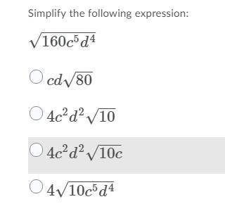 Simplify the following expression
