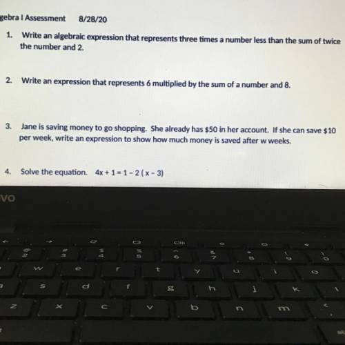 HELP ME WITH THIS PROBLEM PLEASE the problems are 1-3
(The problems are in a picture)