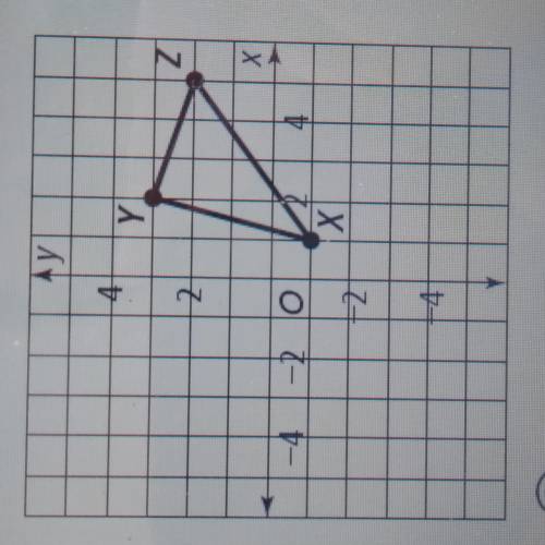 Triangle XYZ is rotated 90° counterclockwise about the origin to produce X'Y'Z'. What are the coord