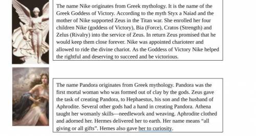 Why would the companies Nike and Pandora choose these specific names from Greek mythology? How do t