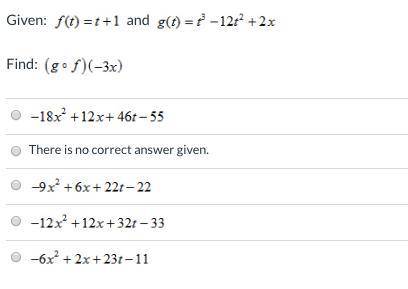 Algebra II question Multiple choice