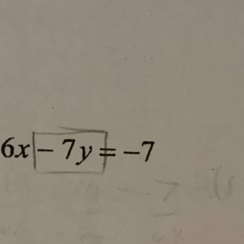 What’s the slope intercept form of the equation 
Y=Mx+b