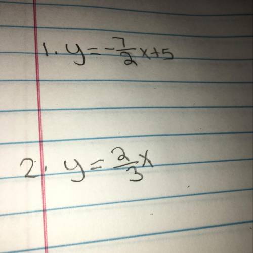 Can anybody help with these two problems for me please this for algebra finding slope