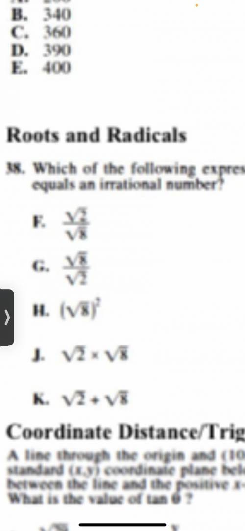 Which of the following expression, when evaluated, equals an irrational number ?