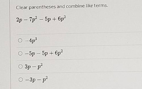 Clear parentheses and combine like terms: