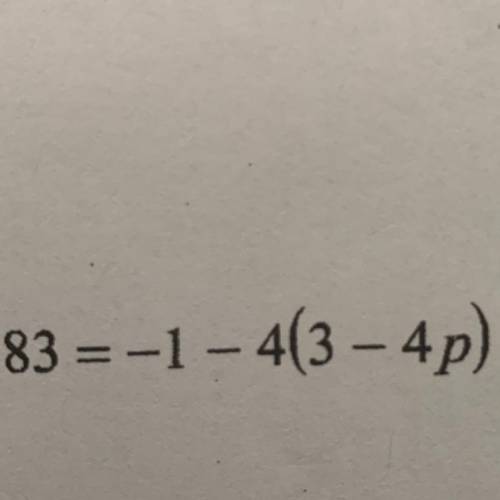 Solve the multi step equation 
PLEASE SHOW WORK