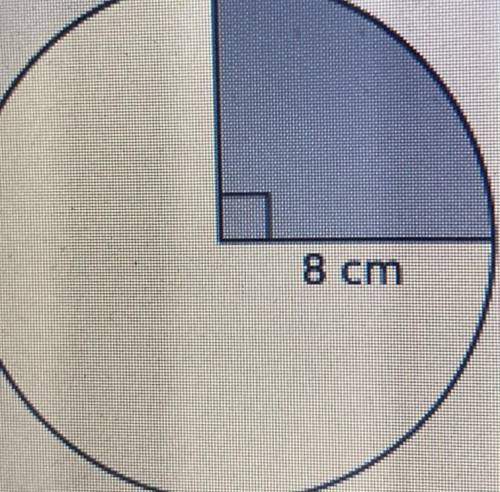 8 cm
What is the area of the shaded region, rounded to the nearest tenth?