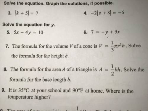 Some one pls help ASAP I’m begging. (Please show work, just number 7.)