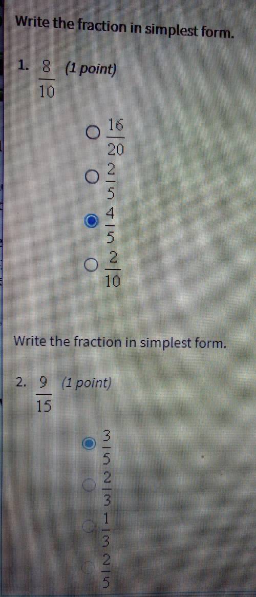 HELP PLEASE

the first two questions is the picture3. write the fraction in he simplest form12/20m