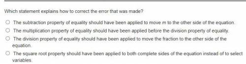 Which statement explains how to correct the error that was made?