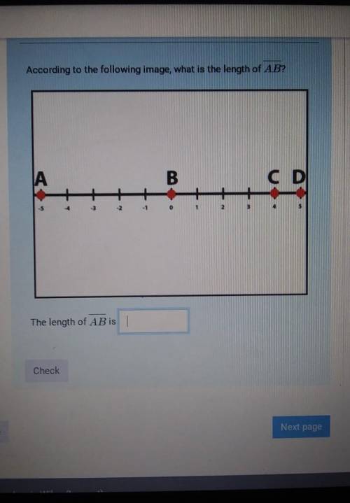 According to the following image, what is the length of AB?