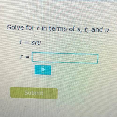 I need help to find r