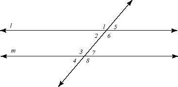 Use the following figure to answer the question. 1 and 5 are _____ angles. corresponding vertical a
