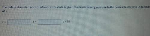 What is the radius and diameter of this problem?